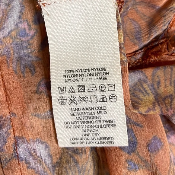 Free People Sheer Bell Long Sleeves MultiColored Kimono Overlay 3/4 Size… - Picture 12 of 16